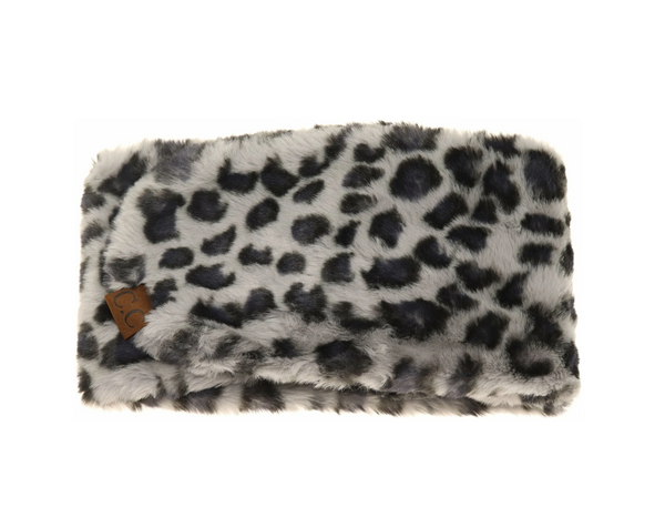 Leopard Faux Fur Scarf