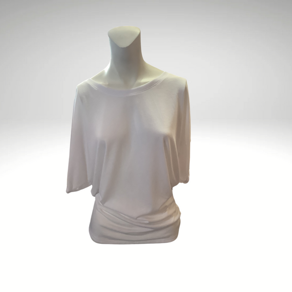 Womens Flowy Draped Dolman Tee